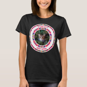 Camiseta Navidades de fotografía personalizado Mascota Cat