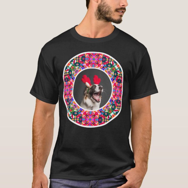 Camiseta Navidades de fotografía personalizado Mascota Perr (Anverso)