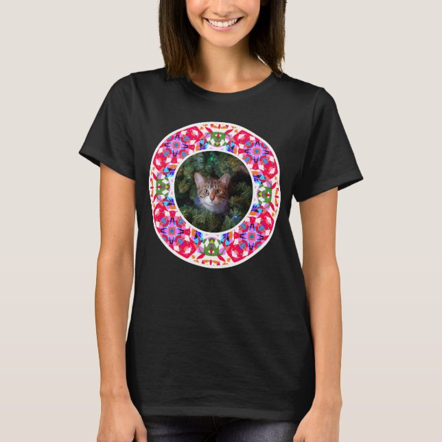 Camiseta Navidades de fotografía personalizado Mascota Perr (Anverso)