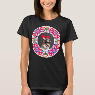 Camiseta Navidades de fotografía personalizado Mascota Perr