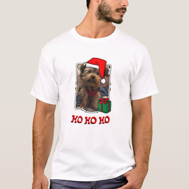 Camiseta Navidades de fotografía personalizado Santa Hat Ma (Anverso)