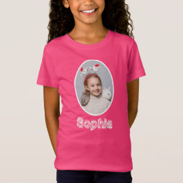 Camiseta Navidades De Fotografía Y Nombre De Hija Rosa Girl