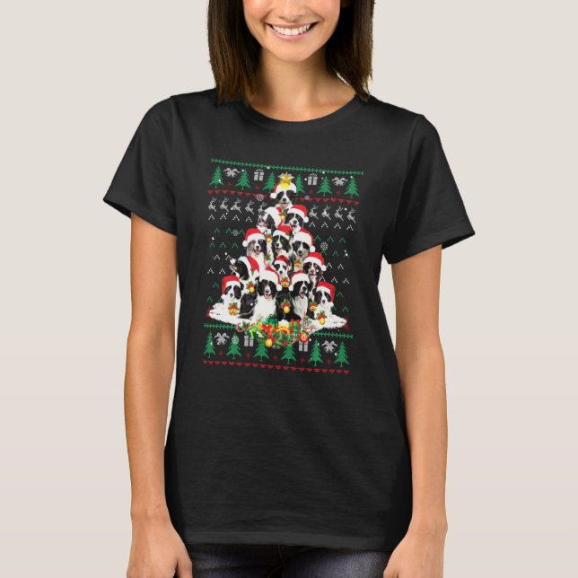 Camiseta Navidades de Frontera Collie Perro Lover Sueño Sué (Anverso)