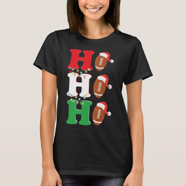 Camiseta Navidades de Fun Ho Ho Ho Santa Hat (Anverso)