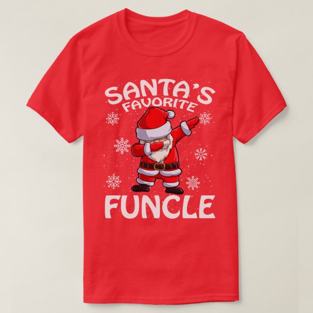 Camiseta Navidades de funcle favoritos de Santas (Diseño del anverso)