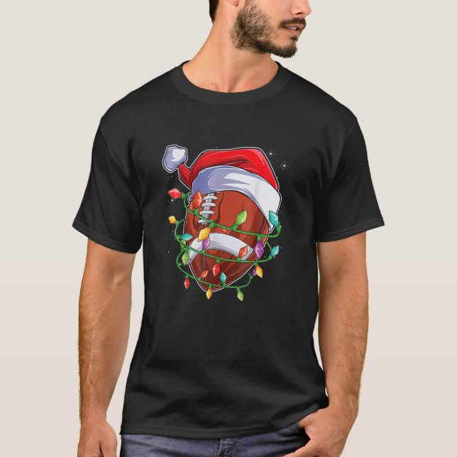Camiseta Navidades de fútbol alumbran el deporte navidad Sa (Anverso)