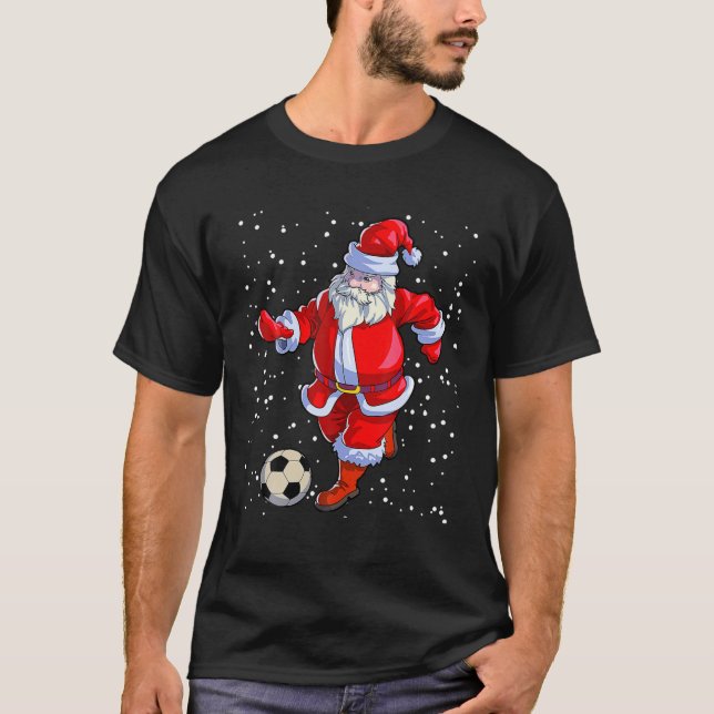 Camiseta Navidades de fútbol niños niños fútbol Santa Claus (Anverso)