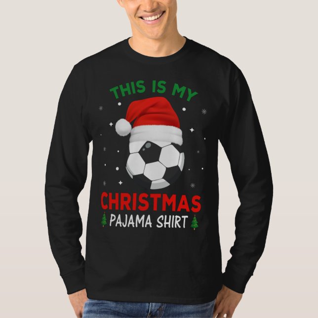 Camiseta Navidades de fútbol Pajama Santa Hat (Anverso)