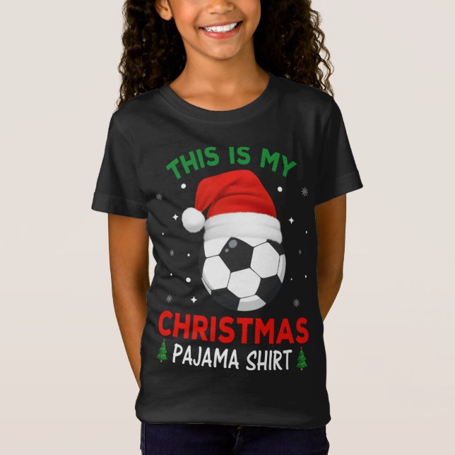 Camiseta Navidades de fútbol Pajama Santa Hat (Anverso)