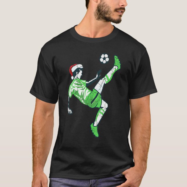 Camiseta Navidades De Fútbol Para Hombres Con Sombrero Y Ba (Anverso)