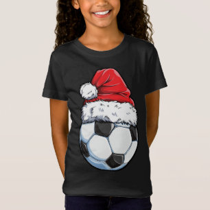 Camiseta Navidades de fútbol pelean a Santa Hat Graciosos n
