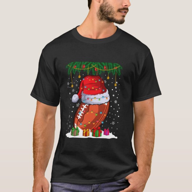 Camiseta Navidades de fútbol pelean por la luz del fútbol d (Anverso)