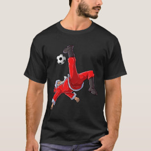 Camiseta Navidades de fútbol Santa Bicycle Kick Xmas Boys H