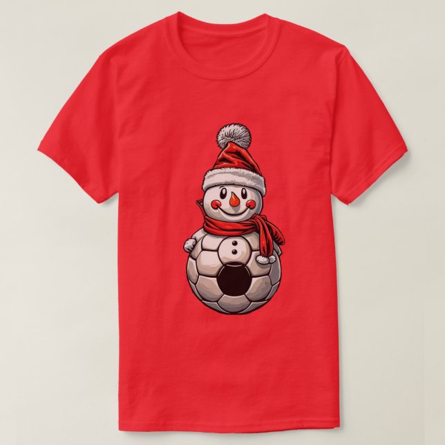Camiseta Navidades de fútbol Snowman (Diseño del anverso)