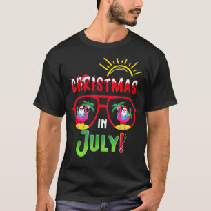 Camiseta Navidades De Gafas De Sol De Sombrero Santa En Jul
