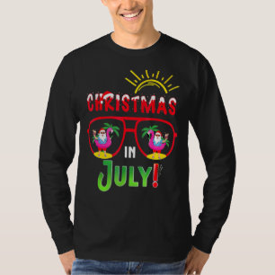 Camiseta Navidades De Gafas De Sol De Sombrero Santa En Jul
