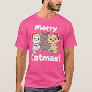 Camiseta Navidades de gato animales adoran a gatos con navi