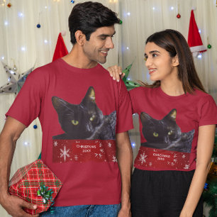 Camiseta Navidades de gato negro 20XX Unisex