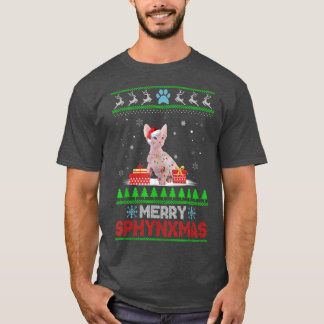 Camiseta Navidades de Gato Sphyn Gato Lover Noche Fea Sweat