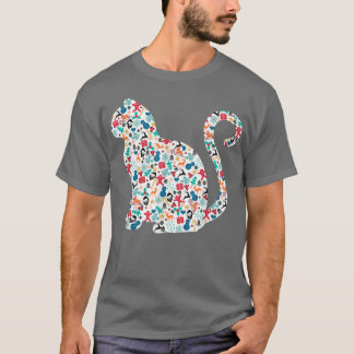 Camiseta Navidades de gatos del patrón de navidades 