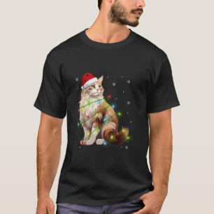 Camiseta Navidades de gatos forestales noruegos alumbran am