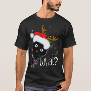 Camiseta Navidades de gatos negros renos aluden al amor gra