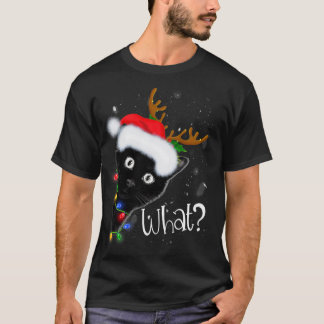 Camiseta Navidades de gatos negros renos aluden al amor gra