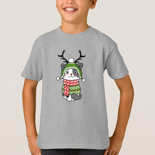 Camiseta Navidades de gatos ricas repartiendo estufas en Ga (Anverso)