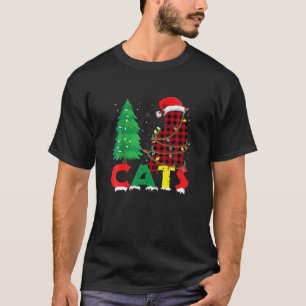 Camiseta Navidades de gatos rojos de la familia Pajama Navi