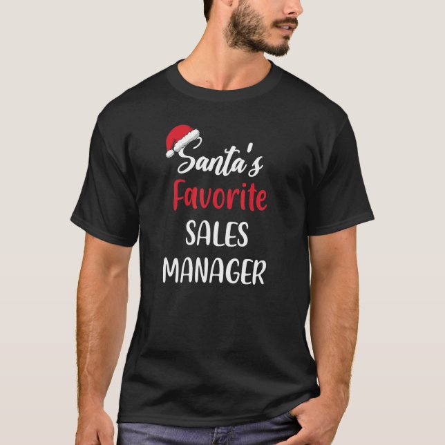 Camiseta Navidades de gerentes de ventas favoritos de Santa (Anverso)
