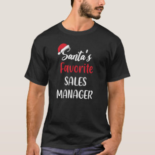 Camiseta Navidades de gerentes de ventas favoritos de Santa