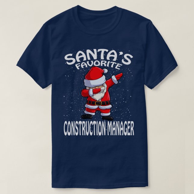 Camiseta Navidades de Gestor de Construcción Favorito de Sa (Diseño del anverso)