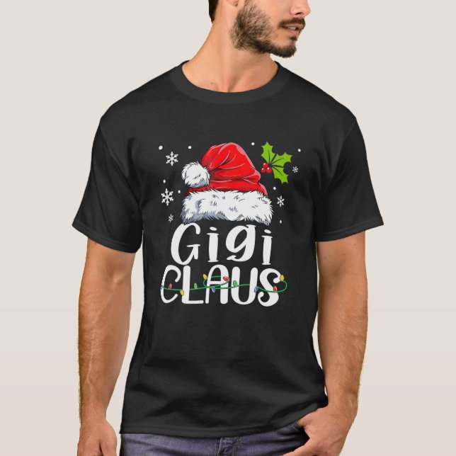 Camiseta Navidades de Gigi Claus Familia Pajama con Navidad (Anverso)