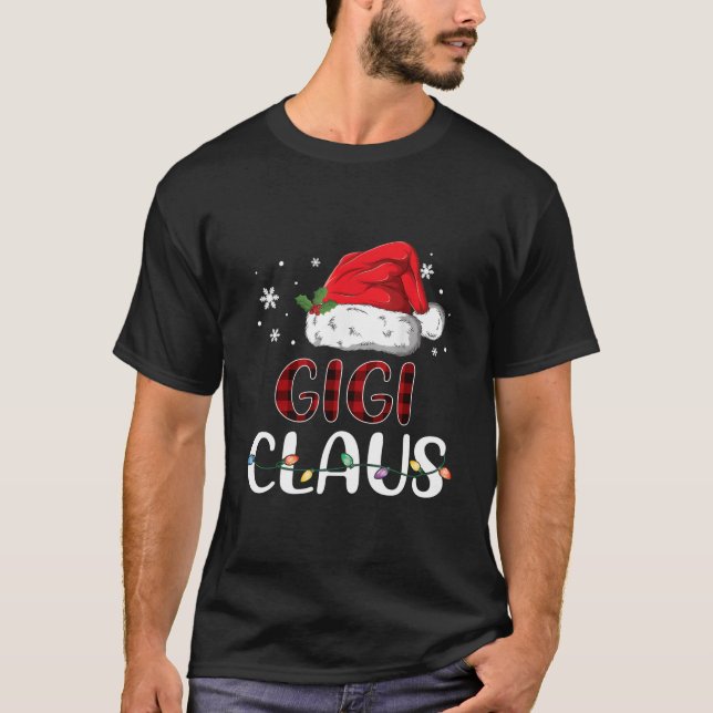 Camiseta Navidades de Gigi Claus Santa Hat (Anverso)