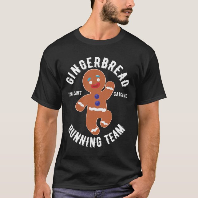 Camiseta Navidades de Gingerbread Running Team Fun Gingerbr (Anverso)