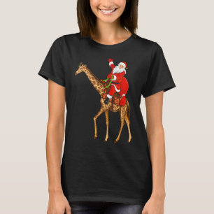 Camiseta Navidades de Giraffe Lover Santa Riding
