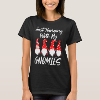 Camiseta Navidades De Gnome Colgando Con Mis Gnomies Paja