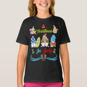 Camiseta Navidades De Gnomes En Julio Divertido