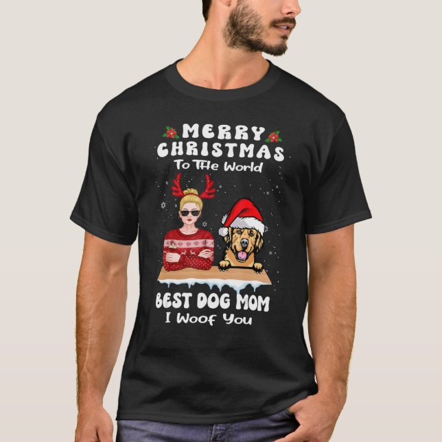 Camiseta Navidades De Golden Retriever Al Mejor Perro Del M (Anverso)