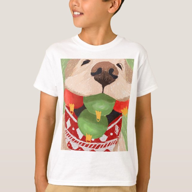 Camiseta Navidades de Golden Retriever Balls Mouth Hilariou (Anverso)