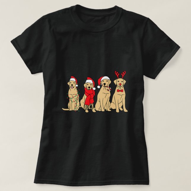 Camiseta Navidades de Golden Retriever Golden Mom Holiday (Diseño del anverso)