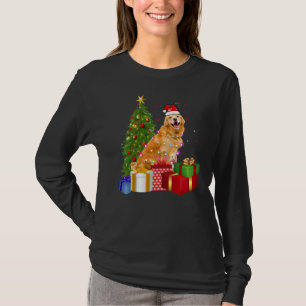 Camiseta Navidades De Golden Retriever Perro Con Santa Hat 