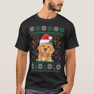 Camiseta Navidades de Golden Retriever Santa Reindeer Ugly 