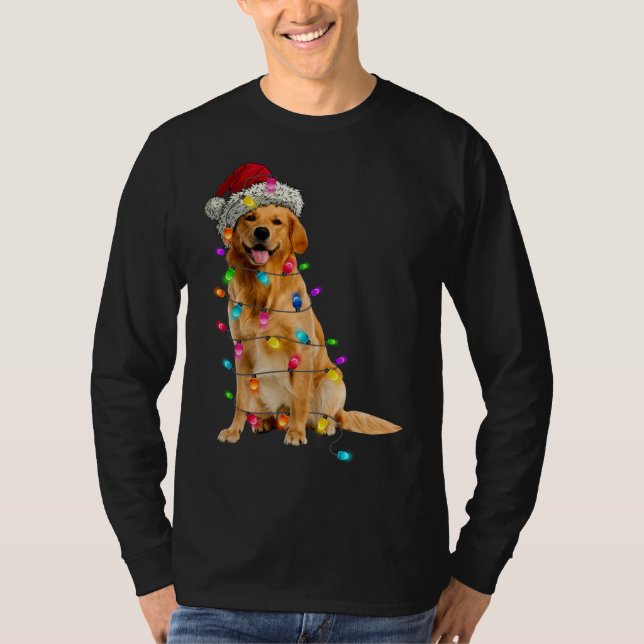 Camiseta Navidades de Golden Retrivers Gorra Santa Dog L (Anverso)