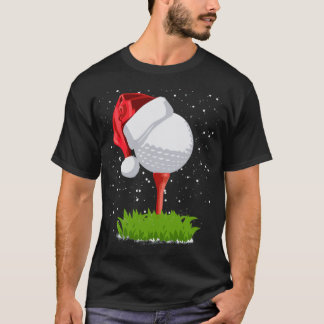 Camiseta Navidades de golf de Santa Hat Golf Ball Regalo pa