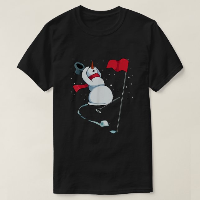 Camiseta Navidades de golf de Snowman Pajama Sport XMas G (Diseño del anverso)
