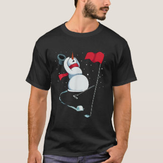 Camiseta Navidades de golf de Snowman Pajama Sport XMas G