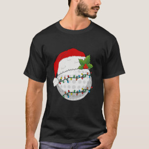 Camiseta Navidades de golf Santa Hat Para Mujeres Hombres H