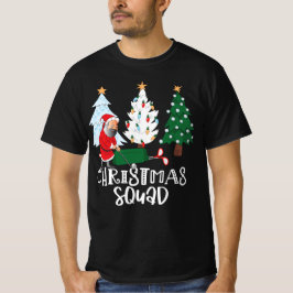 Camiseta Navidades de golf se pelean con Santa Claus en el 