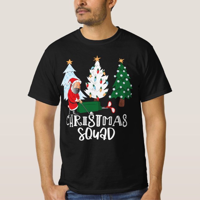 Camiseta Navidades de golf se pelean con Santa Claus en el  (Anverso)